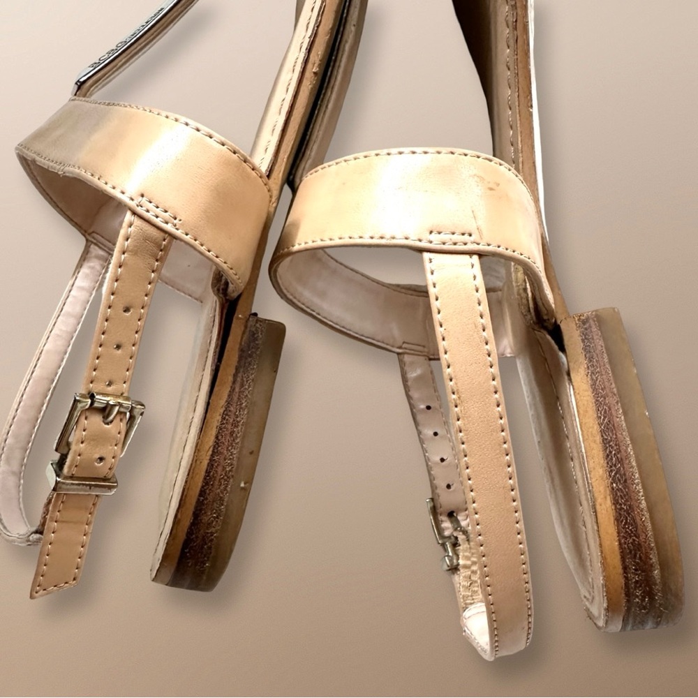 BCBGeneration Beige & Silver Sandals Size 7.5 - Picture 6 of 8